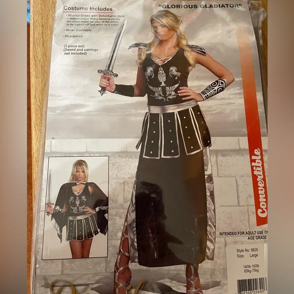 Glorious Gladiator by Dream Girl Halloween Costume - Picture 5 of 5
